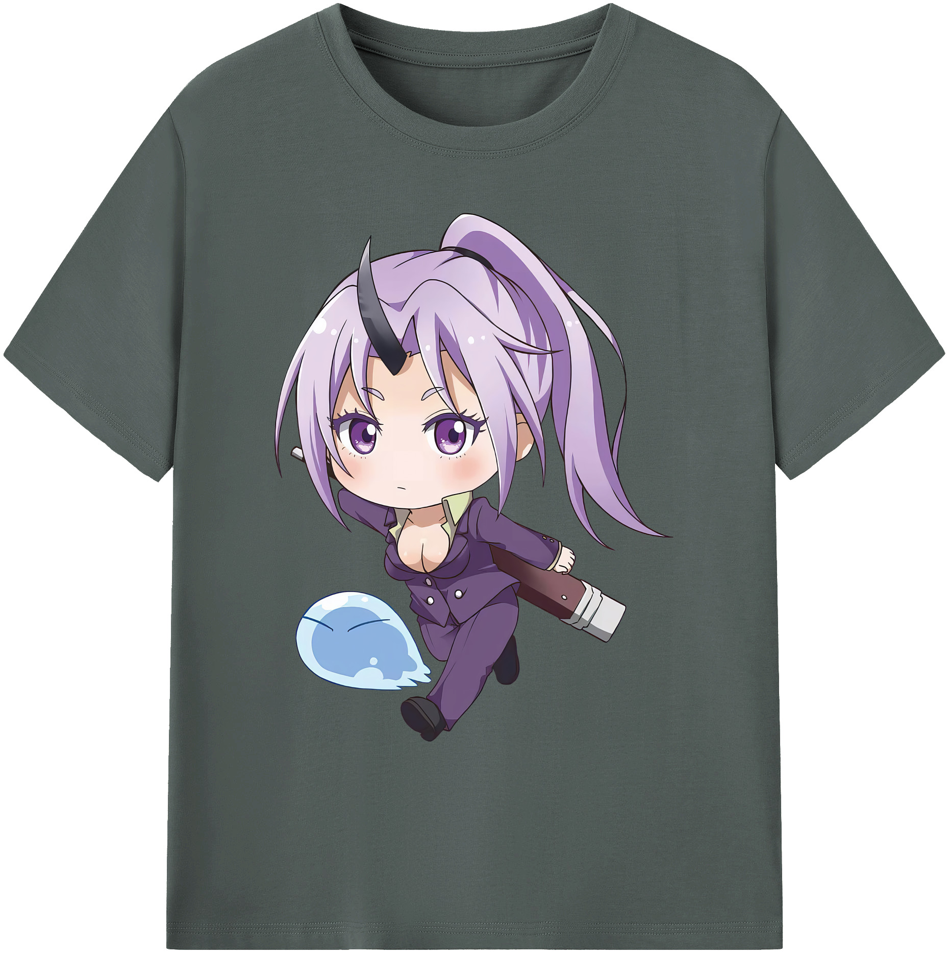 （画像用） 転スラ Regarding Reincarnated to Slime 綿100％ メンズ半袖Tシャツ｜肌触りやわらか＆通気性